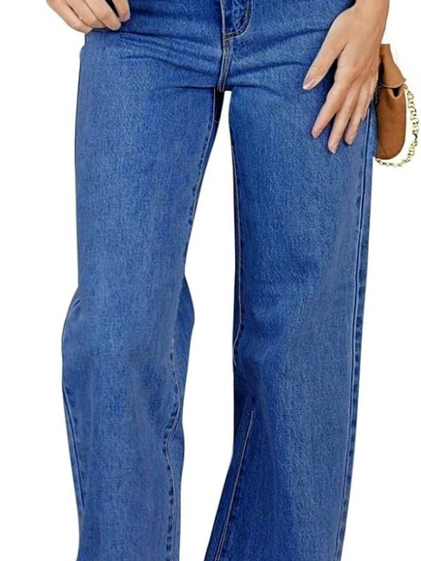 Women’s High Waist Loose Straight Leg Denim Jeans