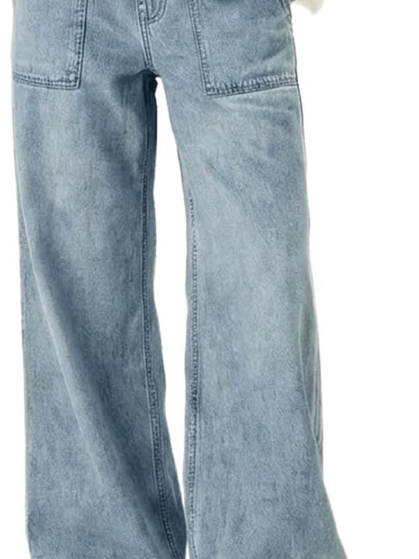 Women’s Soft Wide Leg Pull-On Denim Jeans