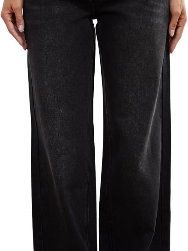 Women’s Low Rise Wide Leg Cargo Denim Jeans