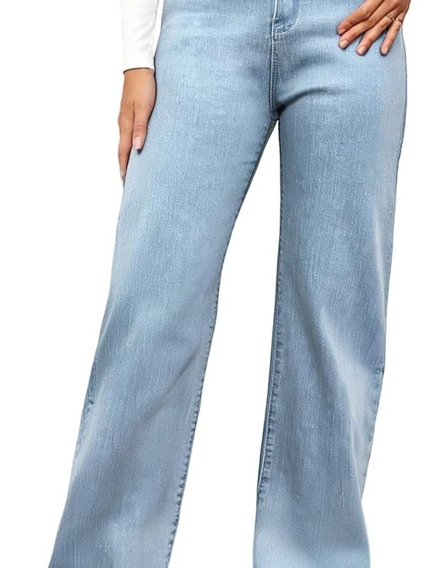 Women’s High Rise Pull-On Straight Leg Denim Capris