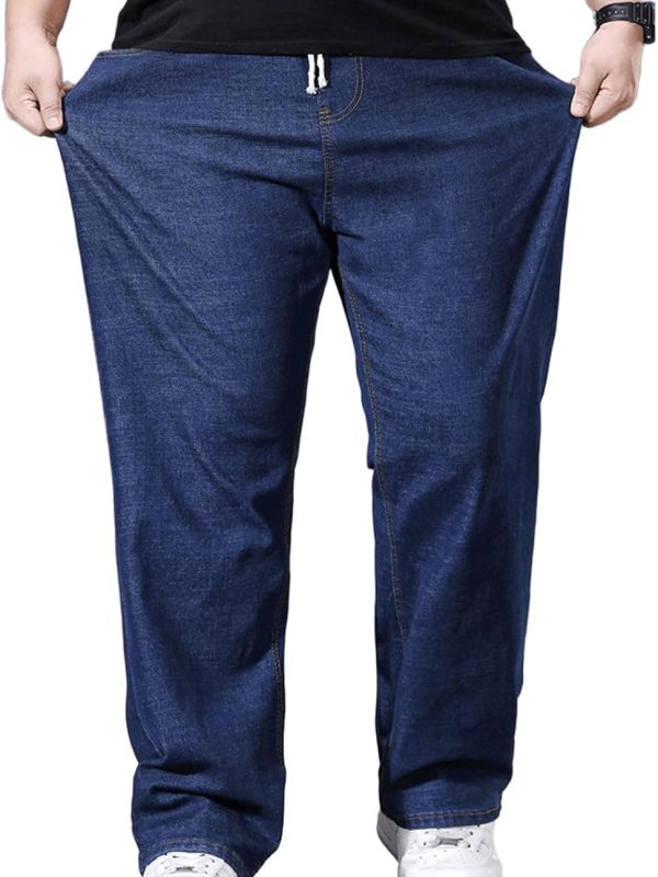 Men’s Loose Fit Pull-On Denim Pants