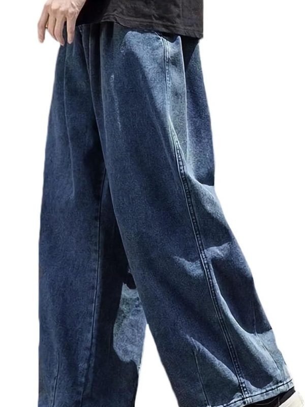 Men’s Loose Straight Leg Baggy Denim Jeans