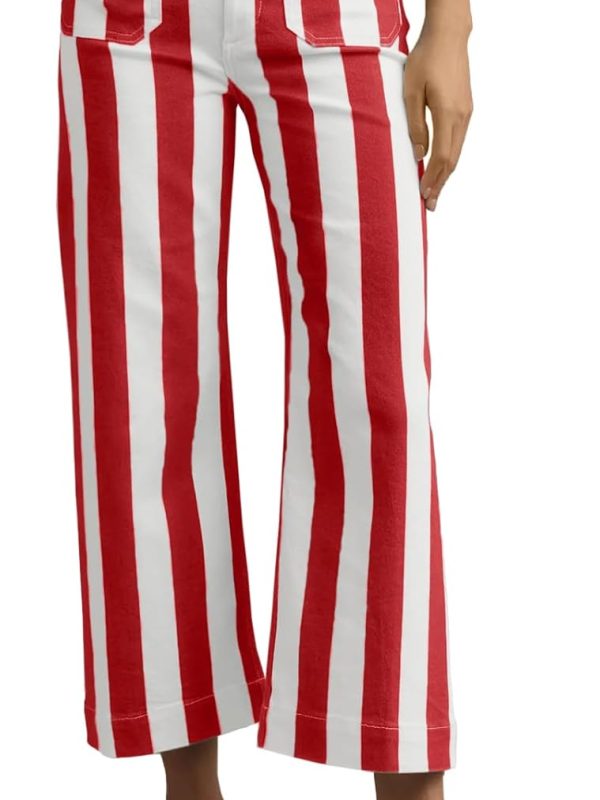 Women’s High Waist Pull-On Straight Leg Stretch Jeans