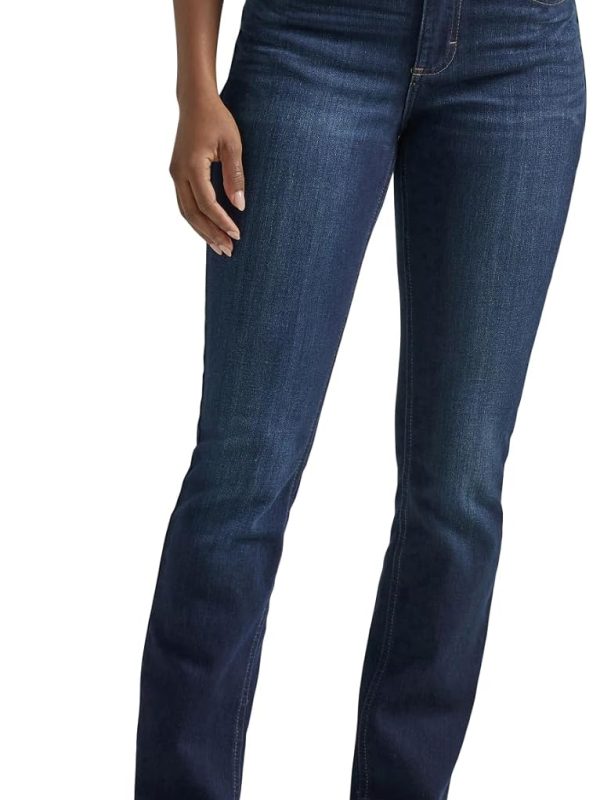 Women’s Mid Rise Straight Leg Denim Jeans