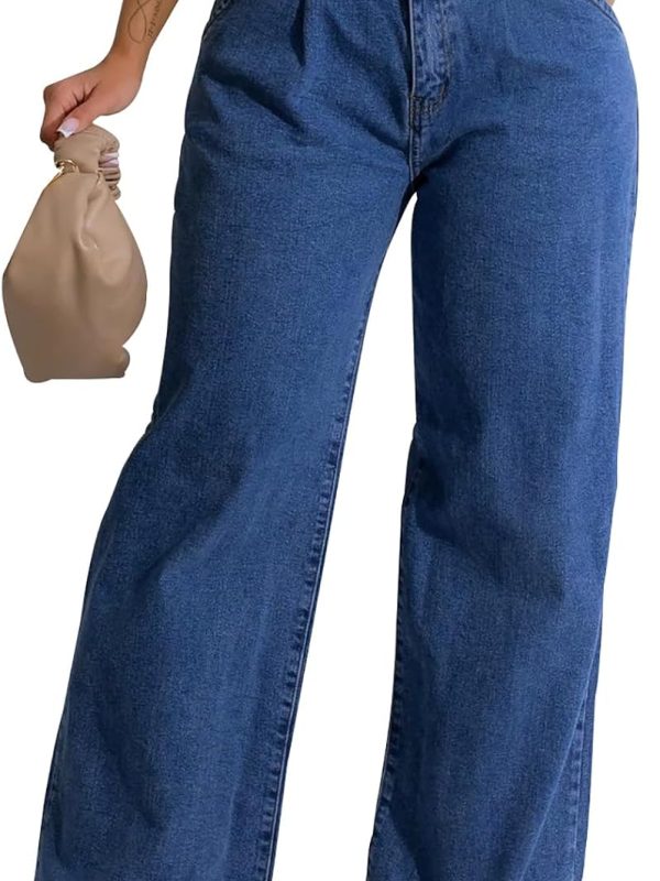 Women’s High Waist Loose Boyfriend Denim Jeans