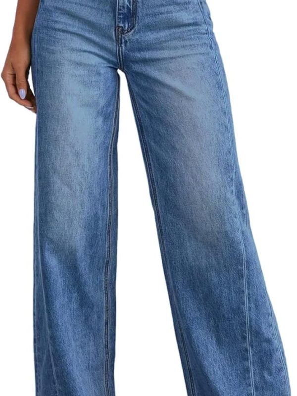 Women’s High Waist Wide Leg Stretch Denim Jeans
