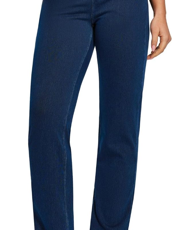 Women’s High Waist Relaxed Straight Leg Stretch Jeans
