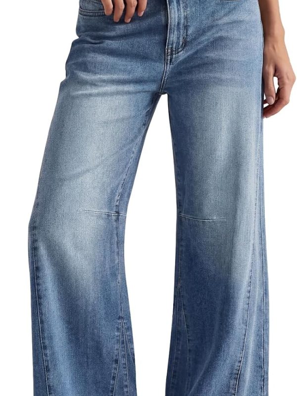 Women’s High Waist Barrel Leg Stretch Denim Jeans
