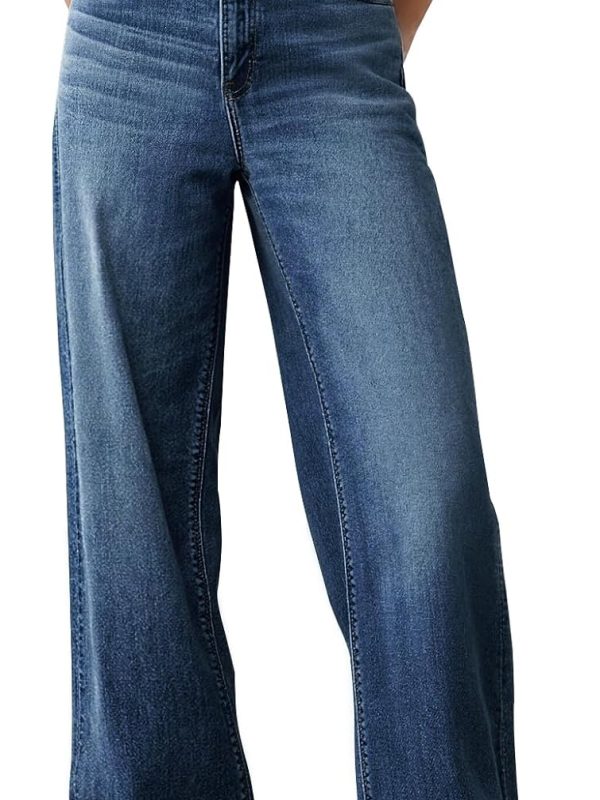 Women’s High Waist Loose Wide Leg Stretch Jeans
