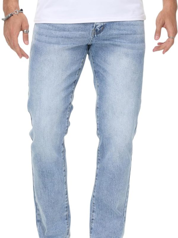 Men’s Stretch Regular Fit Straight Leg Jeans