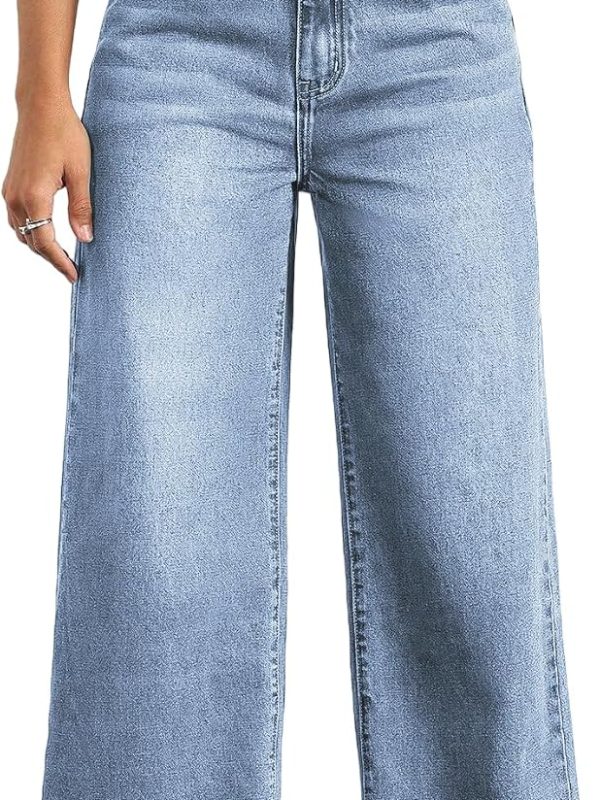 Women’s High Waist Loose Straight Leg Denim Jeans
